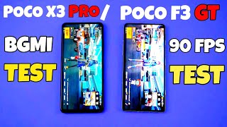 POCO X3 PRO VS POCO F3 GT BATTLEGROUNDS MOBILE INDIA TEST & 90 Fps GRAPHIC TEST #Bgmi #90FPS #PUBG