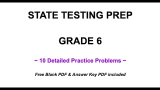 NJSLA Grade 6 Review / Test Prep [10 Detailed Practice Problems]