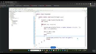 JAVA | LECTURE 17 | PRIYA BHATIA | LOOPS BREAK