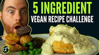 5 Ingredient Vegan Recipe Challenge with Vegan Ariel - Biscuits and Gravy - Meatless Monday