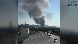 Waiblingen: Großbrand bei Alba