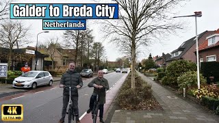 🚴‍♂️ Sunny Day Cycling Tour: Galder to Breda City, Netherlands 4K