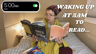 I woke up at 5AM to read for a week | a no spoiler reading vlog 📚