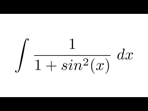 Integral of 1/(1+sin^2(x)) (substitution + substitution) Integral of 1/(1+sin^2(x)) (substitution + substitution)