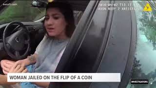 Woman jailed on the flip of a coin