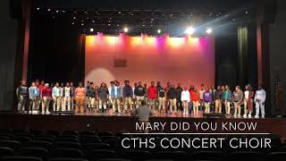 Mary Did You Know| Troy Bell \u0026 CTHS| Choir | Accapella