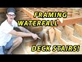 How to FRAME Wrap-Around Waterfall Deck Stairs!