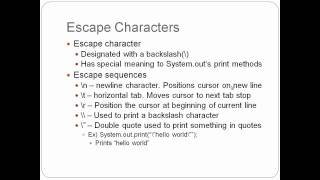 Programming in Java - Chapter 1 Review