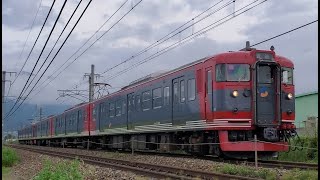 矢地踏切~清水踏切8:27通過「しなの鉄道115系S4編成しなの鉄道色 普通ワンマン小諸行き+しなの鉄道115系S22編成しなの鉄道色 普通ワンマン小諸行き」