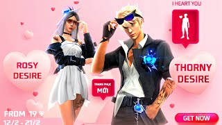 Free Fire I Heart ❤️ You Emote Rose Desire Thorny Desire | Free Fire Valentin Day Event Heart Emote