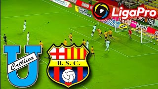 Universidad Católica vs Barcelona En Vivo Liga Pro Ecuador 2023