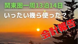 せろ旅　関東圏一周の会計報告　#日本一周  #野宿旅  #バイク旅