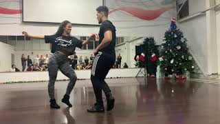 Bruna and Felipe - Brazilian Zouk DEMO - December 2021, Kyiv, Ukraine