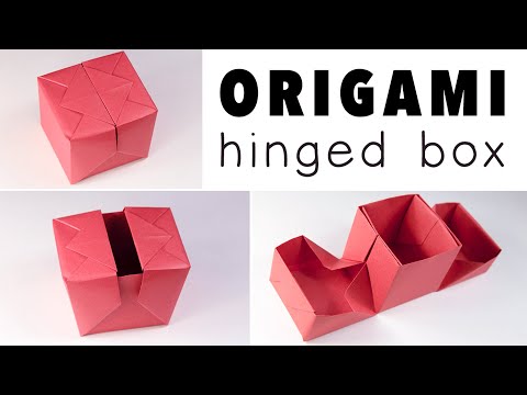 Origami Hinged Gift Box Tutorial ♥︎ DIY ♥︎ Origami Hinged Gift Box Tutorial ♥︎ DIY ♥︎