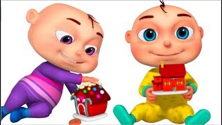 Five Little Babies Playing With Dough (Build House) | Videogyan 3D Rhymes | Original Learning Songs