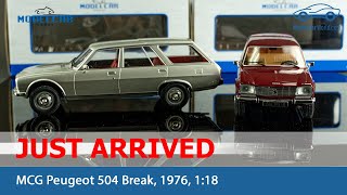 MCG - Just Arrived 1:18 Peugeot 504 Break, 1976