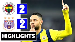 Fenerbahçe vs Anderlecht (2-2) Tam Özet \u0026 Tüm hedefler