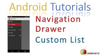 147 Custom ListView in Android Navigation Drawer |