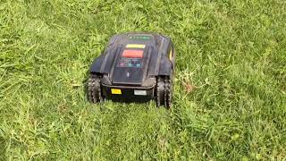 Devvis H750T robot lawn mower on a typical lawn