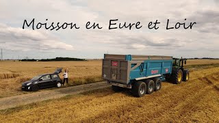 Moisson en Eure et Loir / John Deere T670i / 2x John Deere 6250R / Maupu 3 Essieux