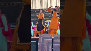 Punjabi Couple Dance Bhangra on the stage by Sidhu Moose wala Song #shorts #Bhangra #viral