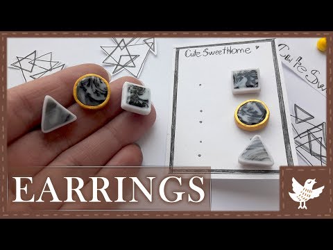 DIY || Simply Earrings || Polymer Clay Tutorial DIY || Simply Earrings || Polymer Clay Tutorial