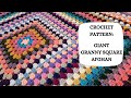 Crochet Pattern: Giant Granny Square Afghan | Tutorial, DIY, Beginner Crochet,Easy Crochet Blanket 🌈