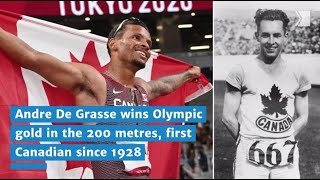 Andre De Grasse is the first Canadian to win Olympic gold in the 200 metres since 1928