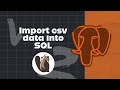 How to import csv data to SQL