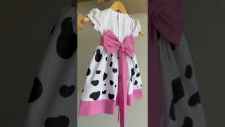 Vestido de Vaca 🐮 para niñas #modainfantil #diseñadorademodas #costura #fashion #dress