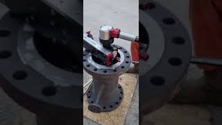 FDG610 flange facer used,Video of Mexican customer shooting processing on site.