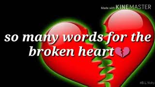 So many words for the broken heart _love status