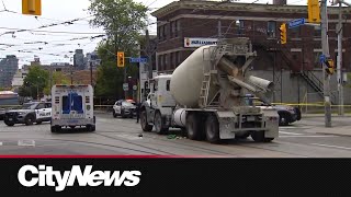 Woman dead after being struck by cement truck in Cabbagetown
