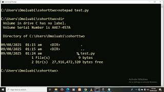Executing python scripts in Command Prompt