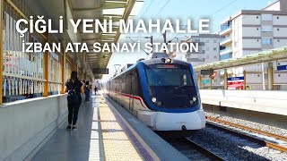 [4K] Izmir ÇİĞLİ Yenimahalle Neighborhood \u0026 İzban Ata Sanayi Train Station Walking Tour | Aug 2021