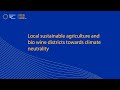 Local sustainable agriculture and bio wine districts towards climate neutrality (GMT Time)