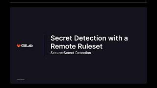 Demo - Secret Detection remote ruleset