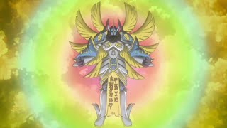 HolyAngemon digivolves to Seraphimo ホーリーエンジェモン究極進化セラフィモン Digimon Adventure: デジモンアドベンチャー: 2020 EP 64