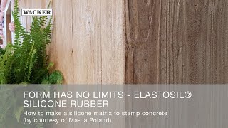 ELASTOSIL® - How to make a silicone matrix to stamp concrete