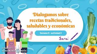 Aprendo en casa - Dialogamos sobre recetas tradicionales