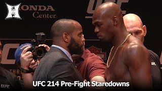 UFC 214: Cormier vs Jones 2, Woodley vs Maia, Cyborg vs Evinger Staredowns (HD / FULL)