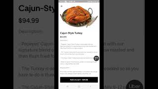 Uber Eats Popeyes Cajun Style Turkey  ( Delivery Only )