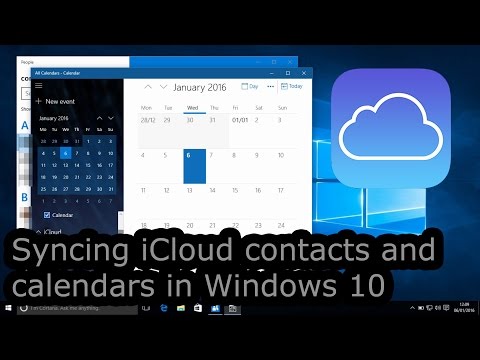 Syncing iCloud contacts and calendars in Windows 10 Syncing iCloud contacts and calendars in Windows 10