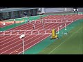 女子400mハードル予選1組、1着：住田麻結（愛媛大）1分06秒18　～第2回愛媛陸上競技協会強化記録会～