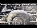 2017 Jeep Renegade Oil Change Required Reset / How to reset oil life