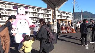 20211205　団体臨時列車伊予灘ものがたりいやし編松丸行き　宇和島駅　津島太鼓集団 雅 リハーサル