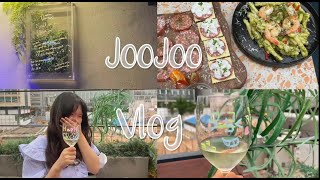 [vlog] 을지로3가 테라스 와인바 드므에서 햄복는 시간 보내기