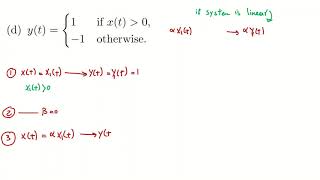 #1.2 (d): Is the following system linear?