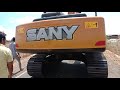 new sany 210 unloading time s amazing operation.