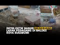 Detik-Detik Banjir Menerjang Lapak Pedagang di Baldes Kota Sukabumi